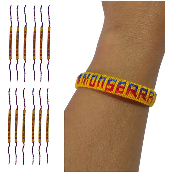 Docena Pulseras Tejido Artesanal Souvenir Típico Colombia