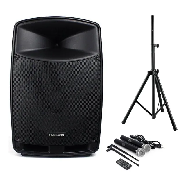 Combo Parlante Halion Pha-15f 3000w + Soporte 1,8m