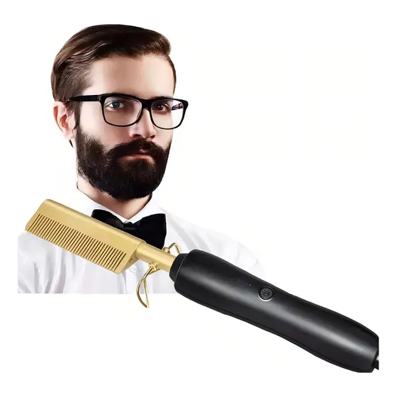 Plancha de cabello mini inalámbrica Genérica Retro dorada 110V