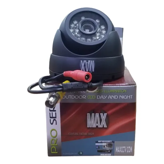 Camara Domo 1/4 Lente 3.6mm 24 Led 500tv Video Max-250 