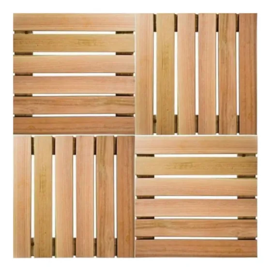 Kit 4 Un Deck Madeira Piso Tablado Externo 50x50