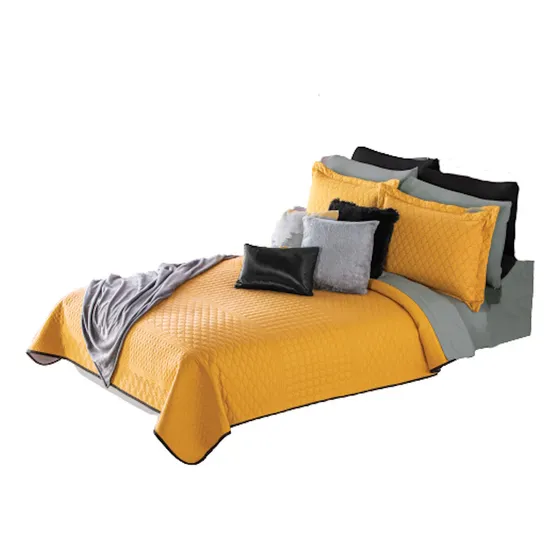 Edredón Colchas Concord EPIM136 Poliester Matrimonial Ligero Neo Concord Mostaza