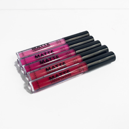 Labiales Tinta Para Labios Liquidos 5 Tonos Rosas Mate Color Multicolor Labiales Tinta Para Labios Liquidos 5 Tonos Rosas Mate Color Multicolor