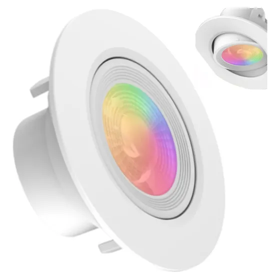 Lampada Spot Led Inteligente Dicroica Alexa Wifi Embutir