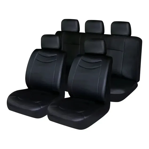 Kit Cubreasiento Negro - Tipo Cuero Sintético/tela Autostyle