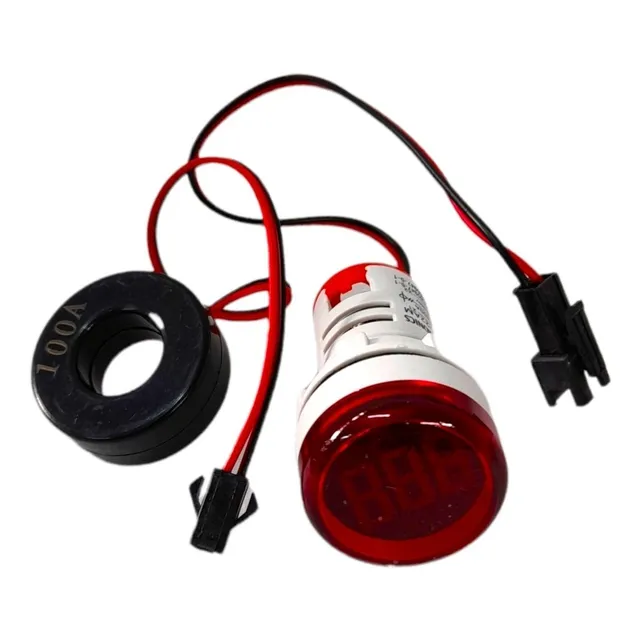 Amperimetro Piloto Led 22mm 0-100a 380v