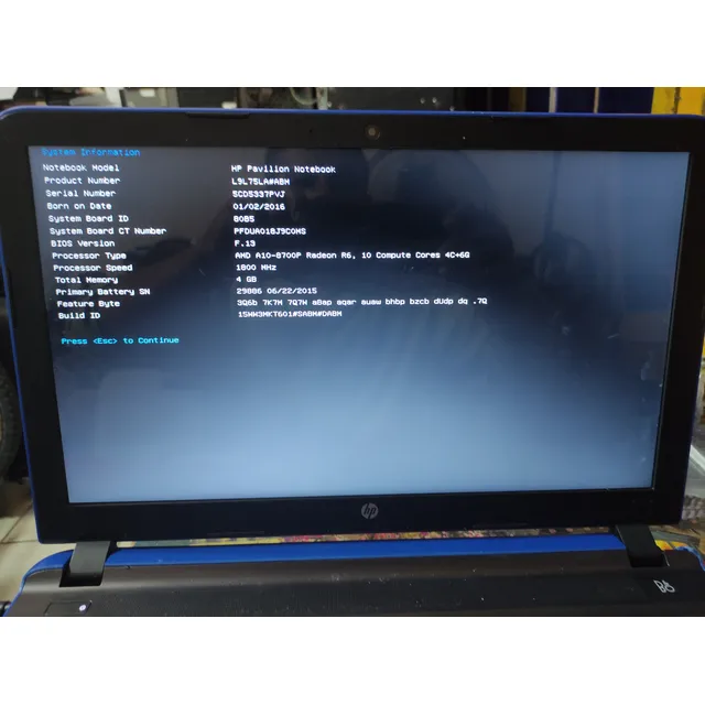 Laptop Hp Pavilion 15 Ab111la Por Piezas