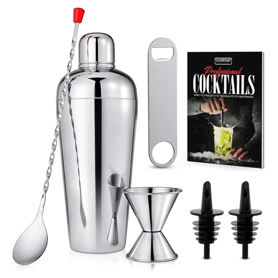 Set De Coctelería Kit Bartender Nutrichef 7 Piezas