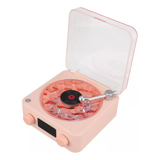 W Altavoz Bluetooth Estilo Tocadiscos Con Luz Nocturna Y W Altavoz Bluetooth Estilo Tocadiscos Con Luz Nocturna Y