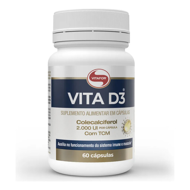 Vitamina D3 60 Cápsulas Vitafor Vitamina D3 60 Cápsulas Vitafor