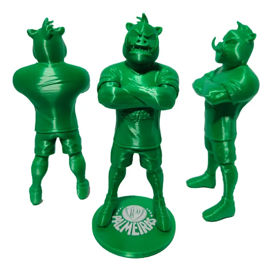 Mascote Javali Palmeiras 14 Cm 3d Com Base Simbolo