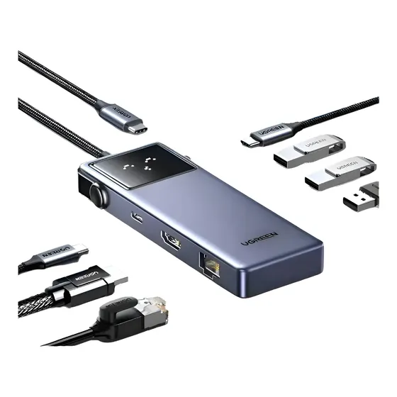 Hub USB Ugreen Uno 7 en 1 azul oscuro | Cuotas sin interés