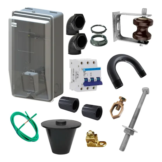 Kit Completo Trifásico Caixa Medidor Energia Padrão Enel