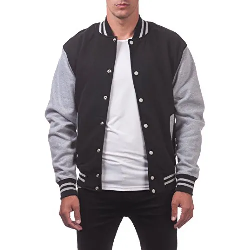 Chaqueta De Béisbol De Varsity Fleece, Negro/heather Vldbl