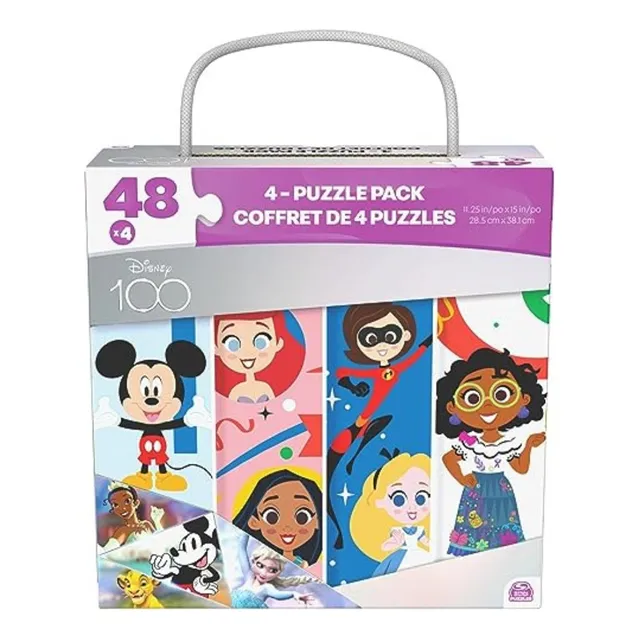 Rompecabezas Infantil Modelo Disney 100 Pack De 4