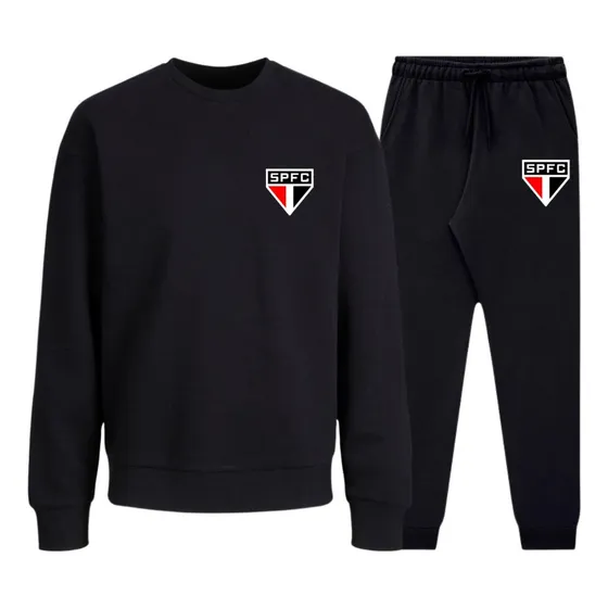 Conjunto Calça Moletom Infantil Futebol São Paulo Tricolor