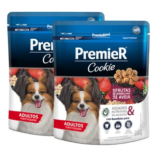 Kit 2 Premier Cookies Sabor Frutas Vermelhas & Aveia 250 G Kit 2 Premier Cookies Sabor Frutas Vermelhas & Aveia 250 G
