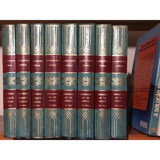 Coleção 8 Volumes Alexandre Dumas 1960 Livraria Fittipaldi E