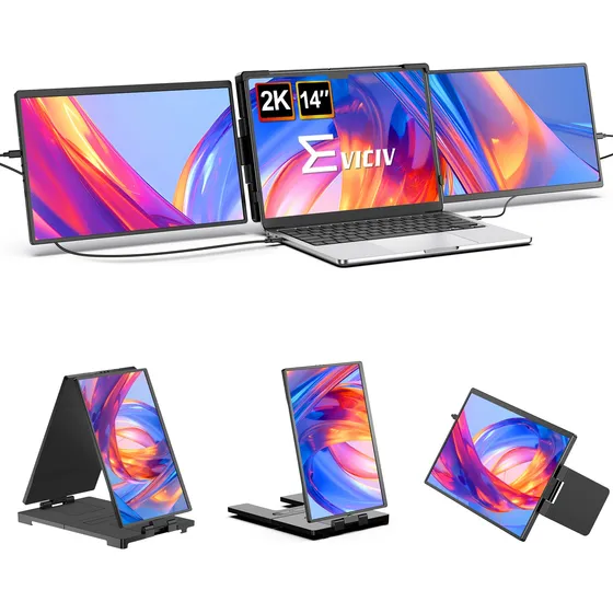 Extensor De Tela Para Laptop Eviciv 14 Monitor Triplo Qhd