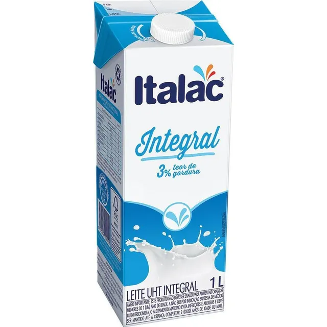 Leite Longa Vida Integral  Italac 1l - 12 Unidades