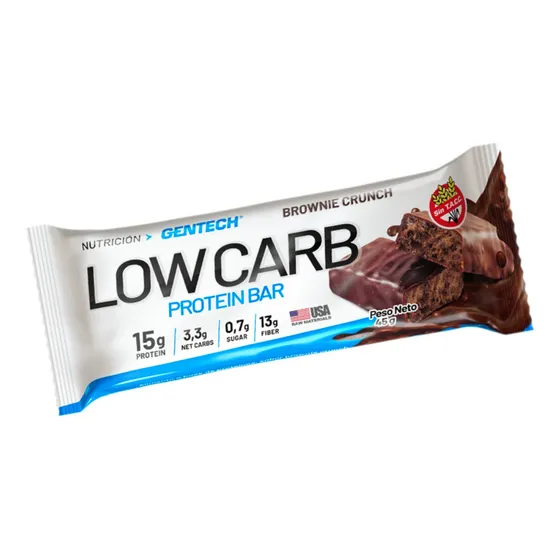 Suplemento Barra Gentech Low Carb Protein Sabor Brownie 