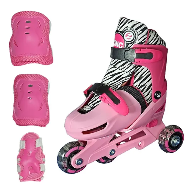 Patín Linea Niños + Adaptación 4 Ruedas Tradicional + Kit 
