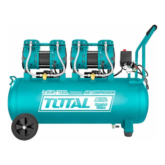 Compresora Silenciosa 100 Litros Total Tcs2241008-5 Color Azul Petróleo Fase Eléctrica Monofásica