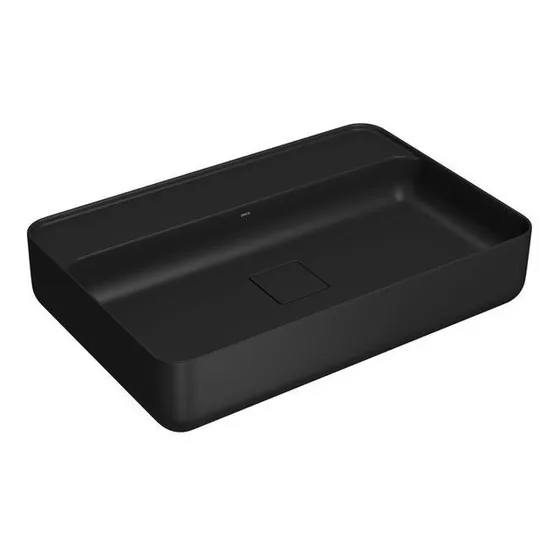 Bacha Lavatorio De Apoyo Rectangular 60x30 Negro Deca Loza