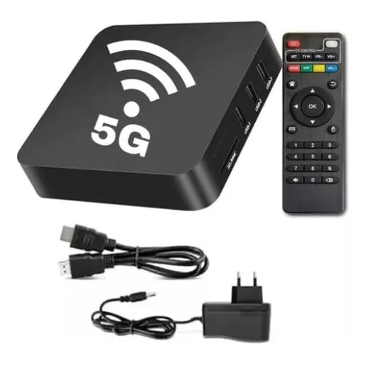 Aparelho Adaptador Smart Tv Box Transforme Sua Tv Em Smart Preto Padrão