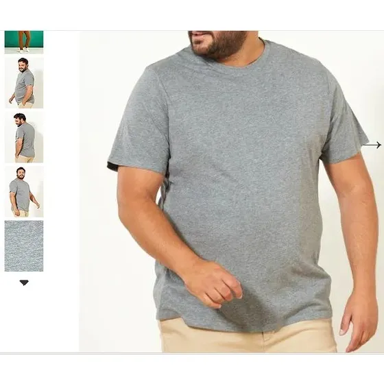 Franelas Unicolor Cuello Redondo Tallas 3xl Y 4xl Plus