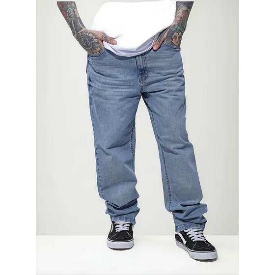 Pantalon De Jean Clasico Unisex Recto Con Boton Y Cierre