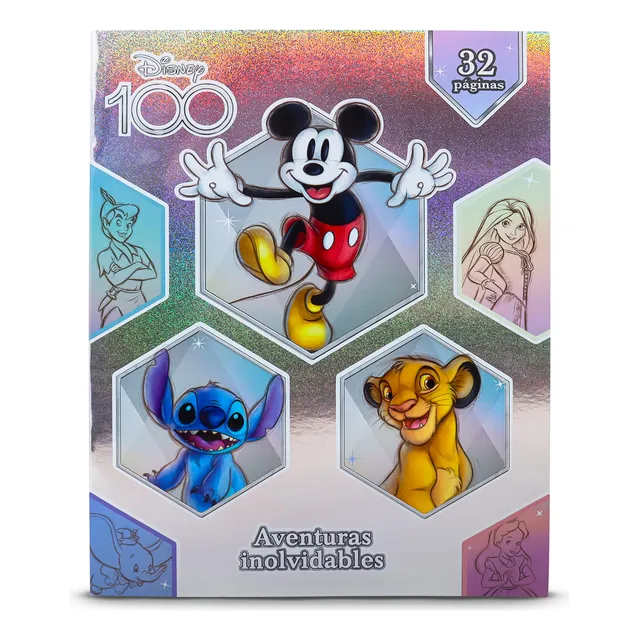 Libro Para Colorear Disney Metalizado Holografico 32 Pgs 