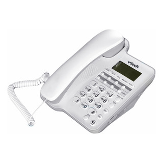 Teléfono Fijo Vtech Altavoz Y Identificador Blanco Cd1153 Teléfono Fijo Vtech Altavoz Y Identificador Blanco Cd1153