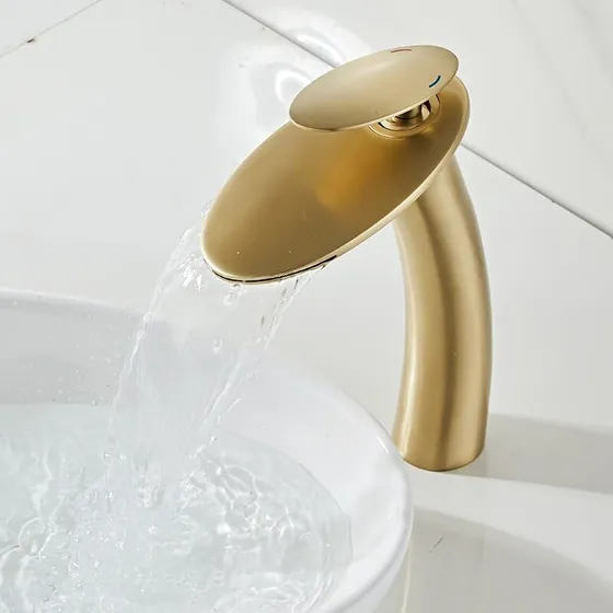 Grifo Lavabo Cascada Baño Agua Caliente Fria Mezclador Para