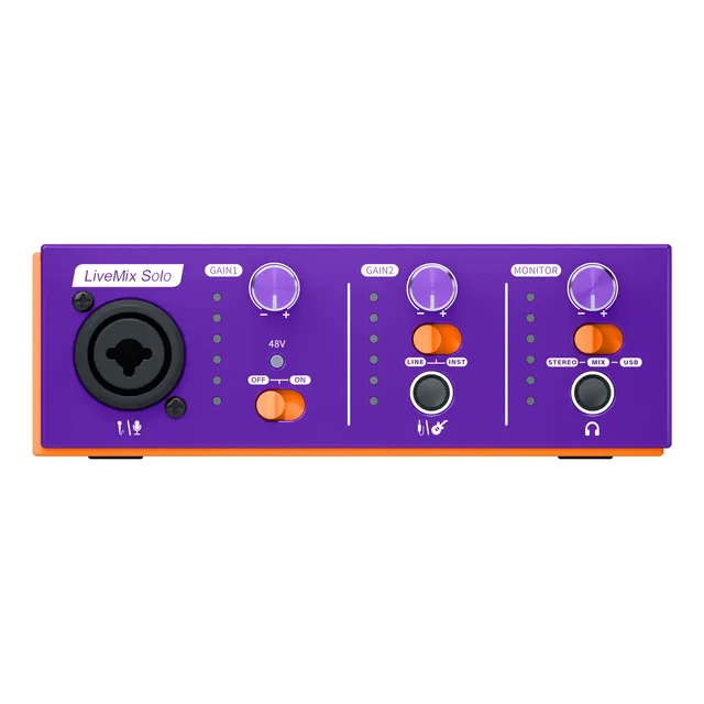 Interfaz De Sonido Usb Synido Livemix Solo Violeta