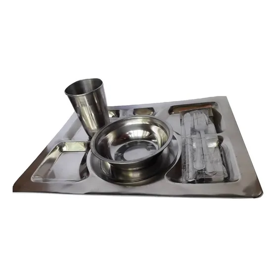 Menaje Acero Inoxidable Escudilla Kit Cubierto Vaso Pack 15