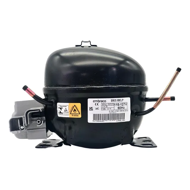 Motor Compressor 1/6 Hp Em2s60clp Gás R600 Embraco 110v