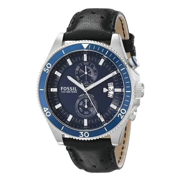Reloj Fossil Cronógrafo Blue Dial F21 100% Genuino