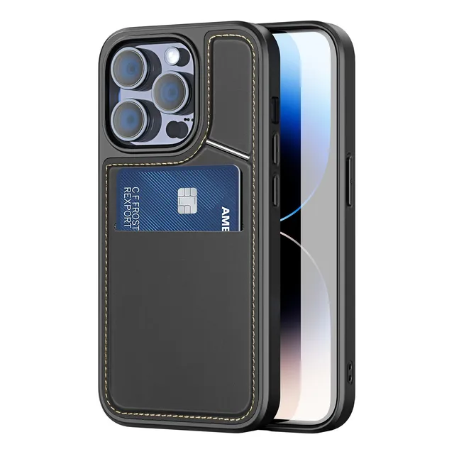 Case Carcasa Funda Forro Tipo Billetera Magsafe Para iPhone | 16 | 15 | 14 | 13 | Plus | Pro | Pro Max | Dux Ducis Rafi Magnético Cuero Tarjetero