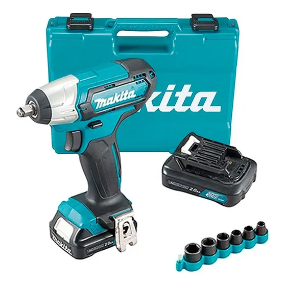 Makita Llave De Impacto 3/8 12v 140nm 2x2.0 Ah+a Tw140dsaex Color Azul Petróleo