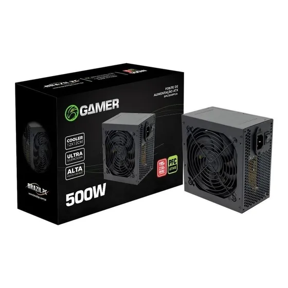Fonte de alimentação para PC Brazil PC BPC/500PFCA 500W preta 127/220V