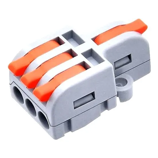 Pack X 2 Bornera Eléctrica Empalme Rápido 1 A 3 Vías 2.5mm2
