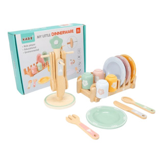 Juego De Vajilla De Simulación De Madera Para Niños Early Ed Juego De Vajilla De Simulación De Madera Para Niños Early Ed