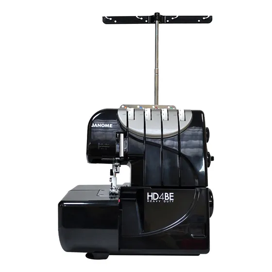 Máquina Overlock Doméstica Para Trabajo Pesado Janome Hd4be Color Negro