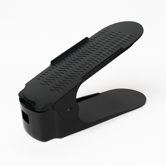 Kit 20 Organizadores De Sapato E Tênis - Preto Com Regulagem