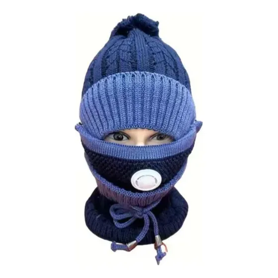 Set De Cubrebocas Con Gorro Y Cuello Para Dama  Protección