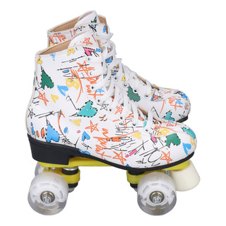 Patines De Patines Graffiti De Doble Hilera Y 4 Ruedas, Colo Patines De Patines Graffiti De Doble Hilera Y 4 Ruedas, Colo