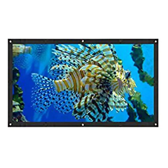 Cortina Lona Fibra Plegable Suave Para Proyector Cine Casa