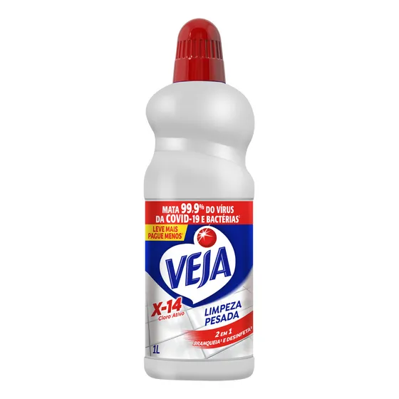 Limpador para Limpeza Pesada Cloro Ativo, Veja, 1L