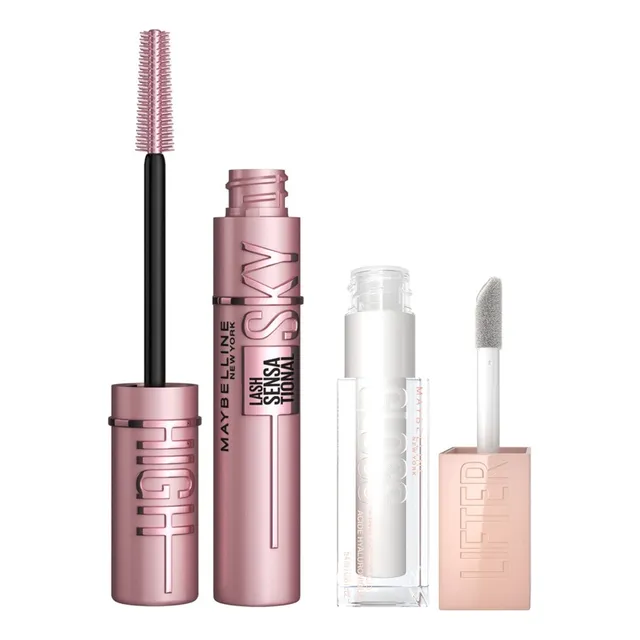 Set Maybelline Mascara Sky High + Lifter Gloss